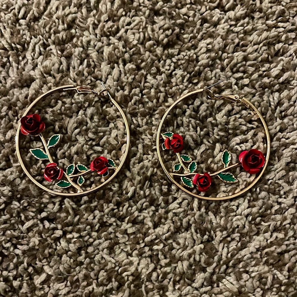 Rose gold earrings